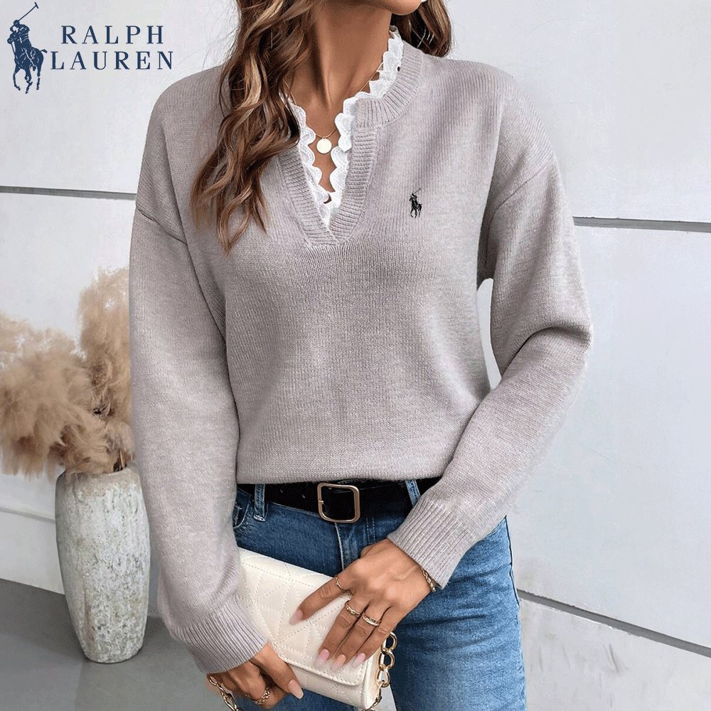 Lace-Up V-Neck Sweater – LIMITED STOCK