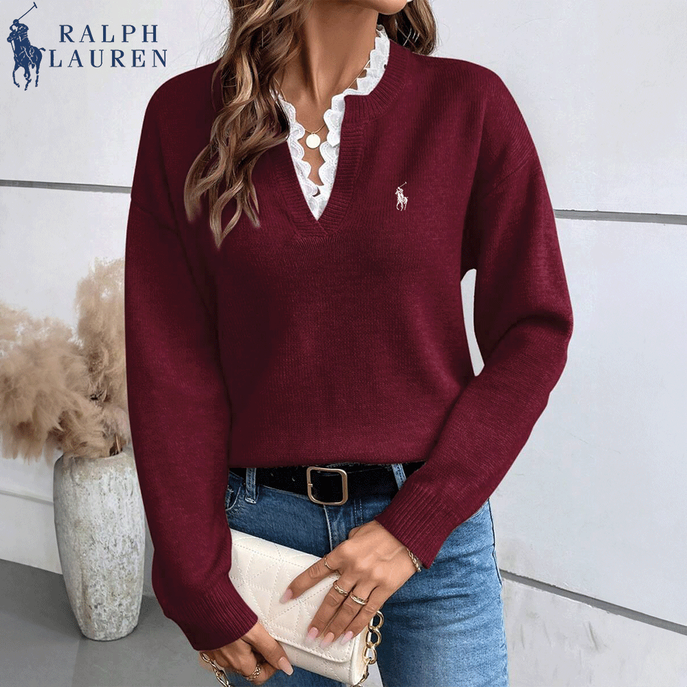 Lace-Up V-Neck Sweater – LIMITED STOCK
